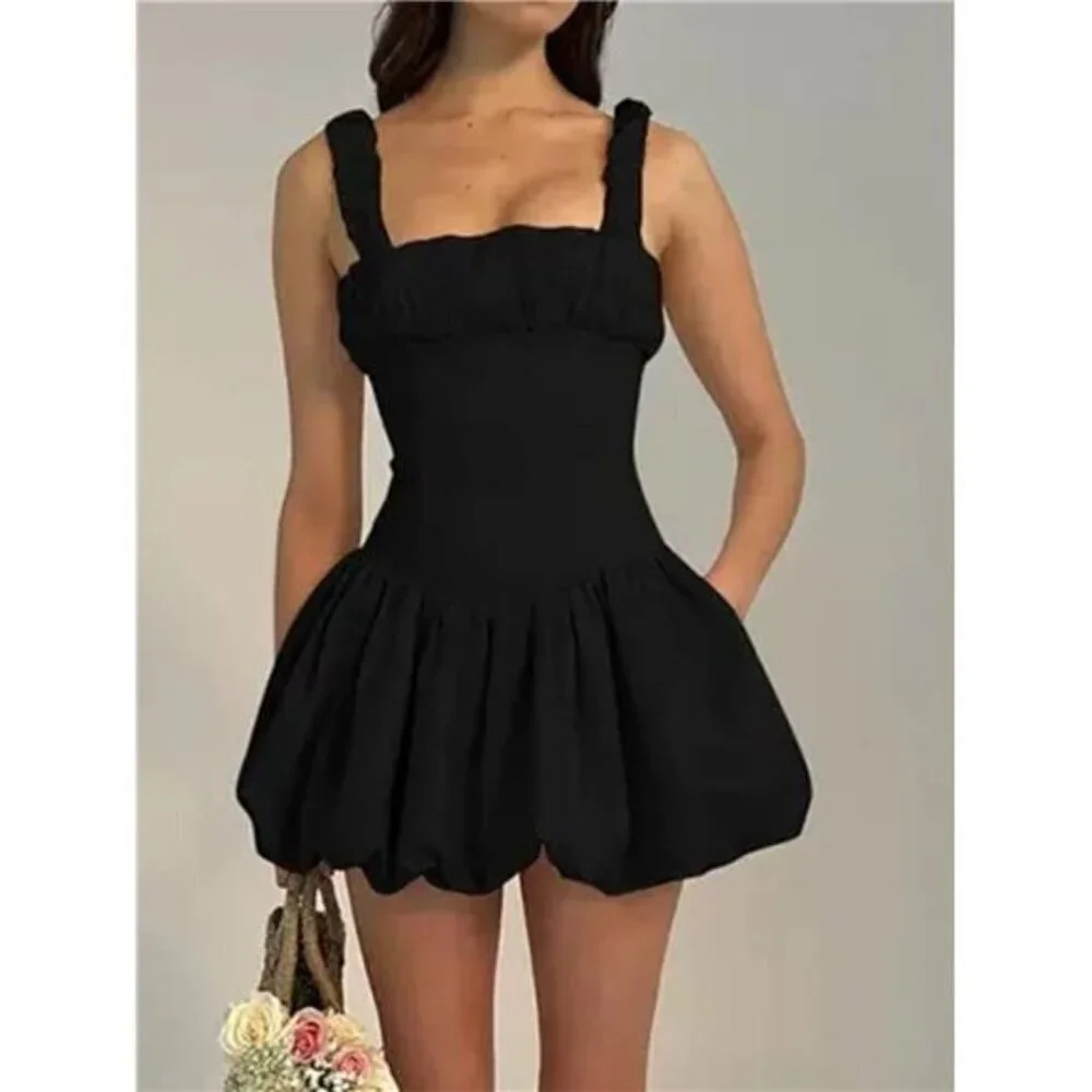 Bubble Hem Mini Dress